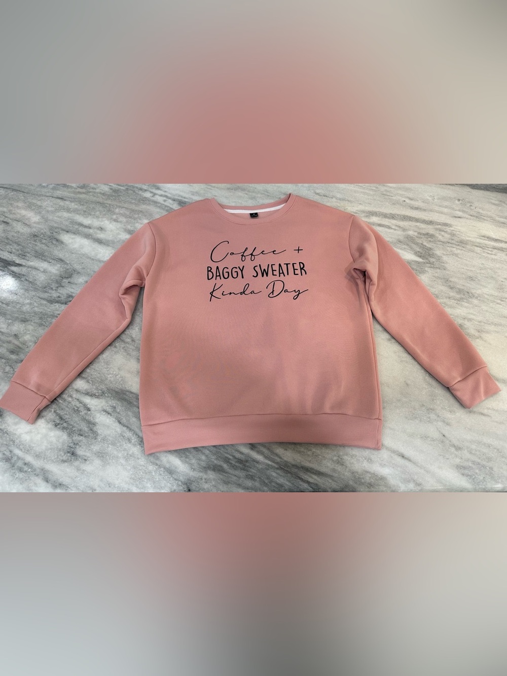 Coffee + Baggy Sweater Crewneck - Dusty Rose sweater